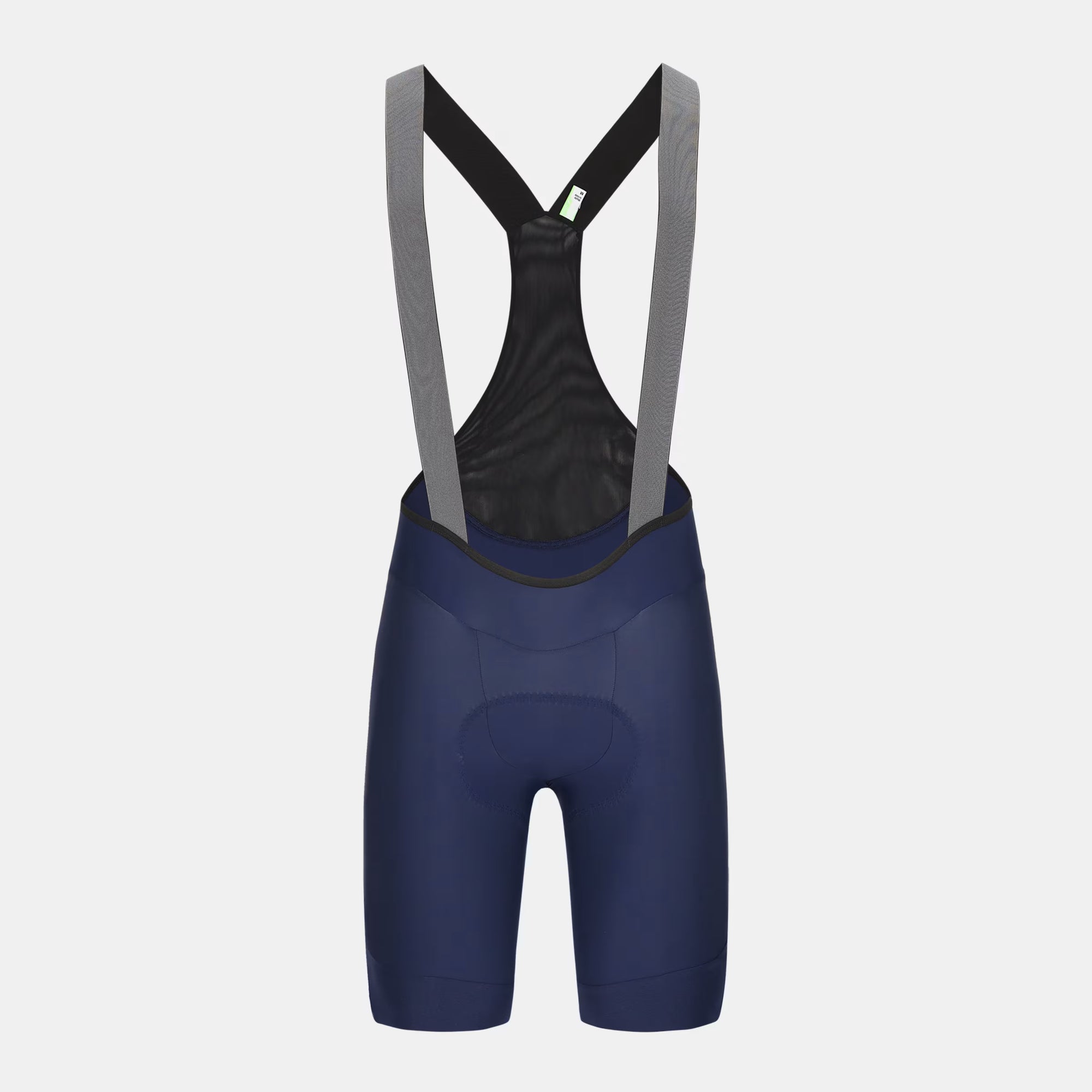 Q36.5 Gregarius Essential Bib Shorts - Men's - Navy Blue with breathable mesh back and ergonomic padded seat panel for cycling comfort