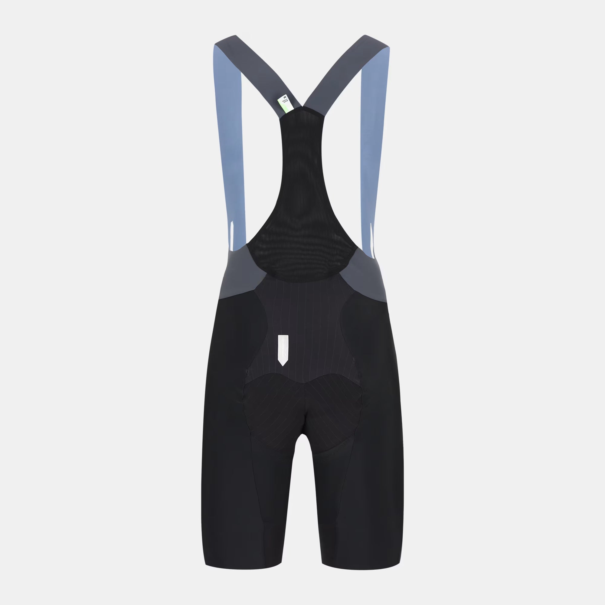 Back view of Q36.5 Gregarius Pro Bib Shorts - Women's - Ultra Black showing mesh straps and ergonomic design details