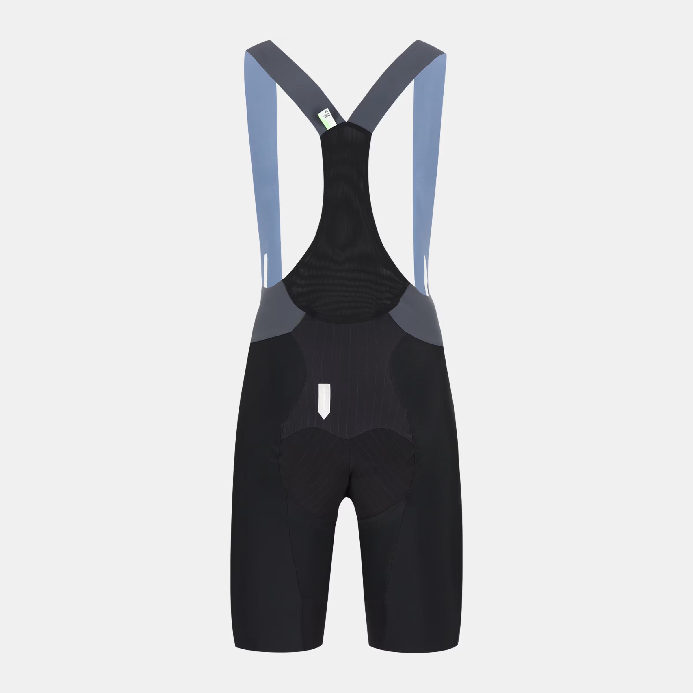 Back view of Q36.5 Gregarius Pro Bib Shorts - Women's - Ultra Black showing mesh straps and ergonomic design details