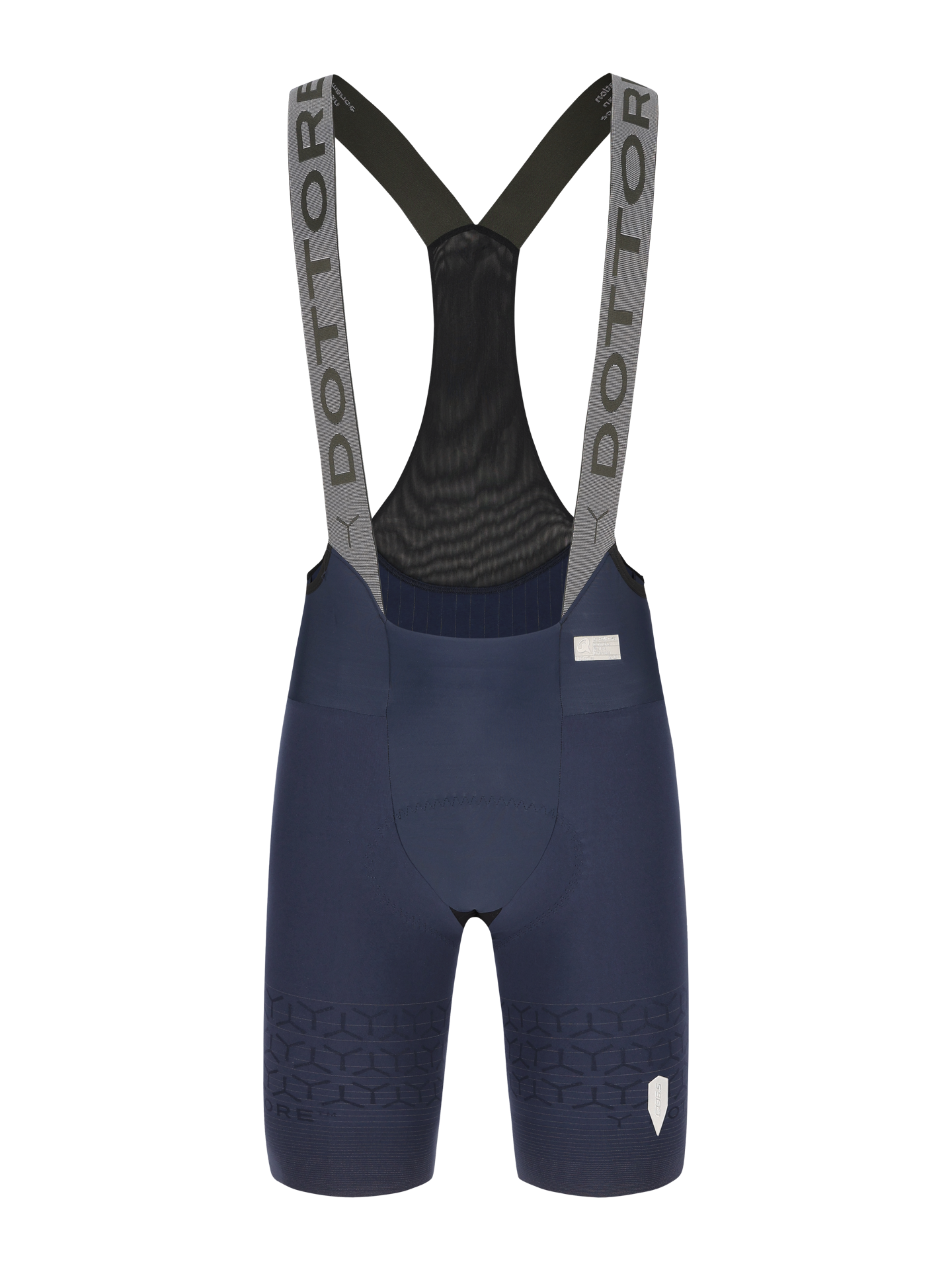 Q36.5 Dottore Pro Bib Shorts - Men's - Nautica Blue cycling bib shorts with branded suspenders and mesh back panel