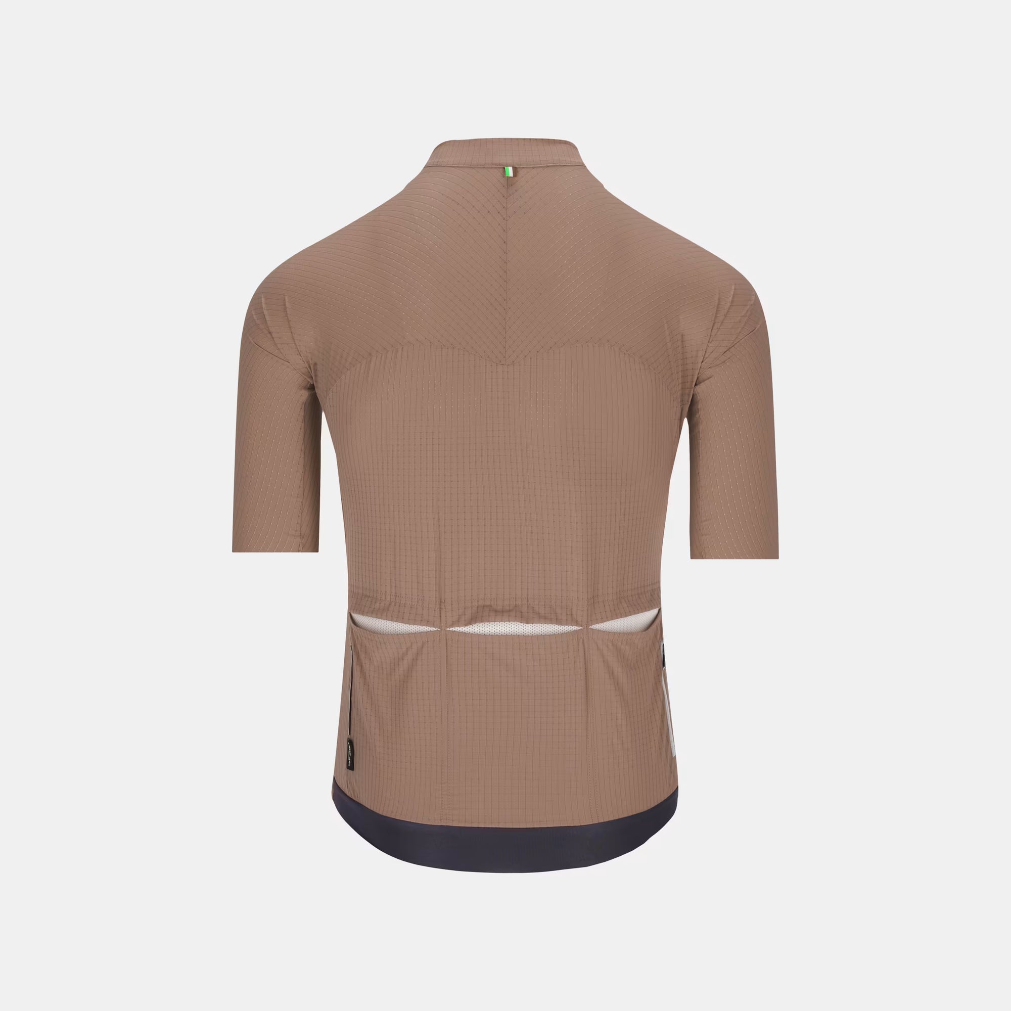 Back view of Q36.5 Dottore Pro Jersey - Men's - Brown showing rear pockets and aerodynamic fit design
