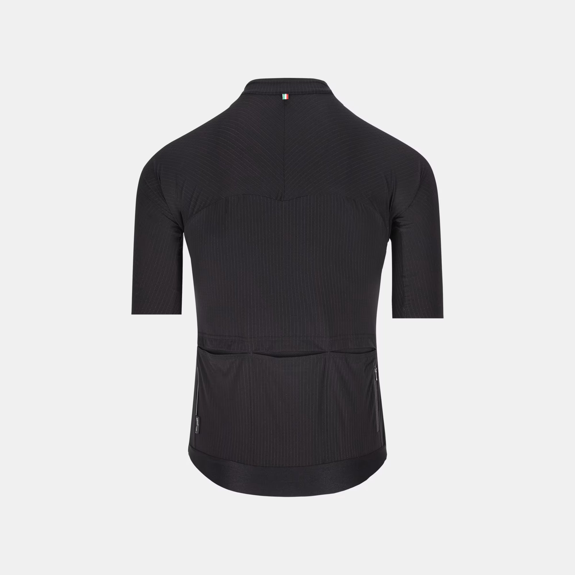 Back view of Q36.5 Dottore Pro Extra Long Jersey - Men's - Black showing rear pockets and streamlined fit