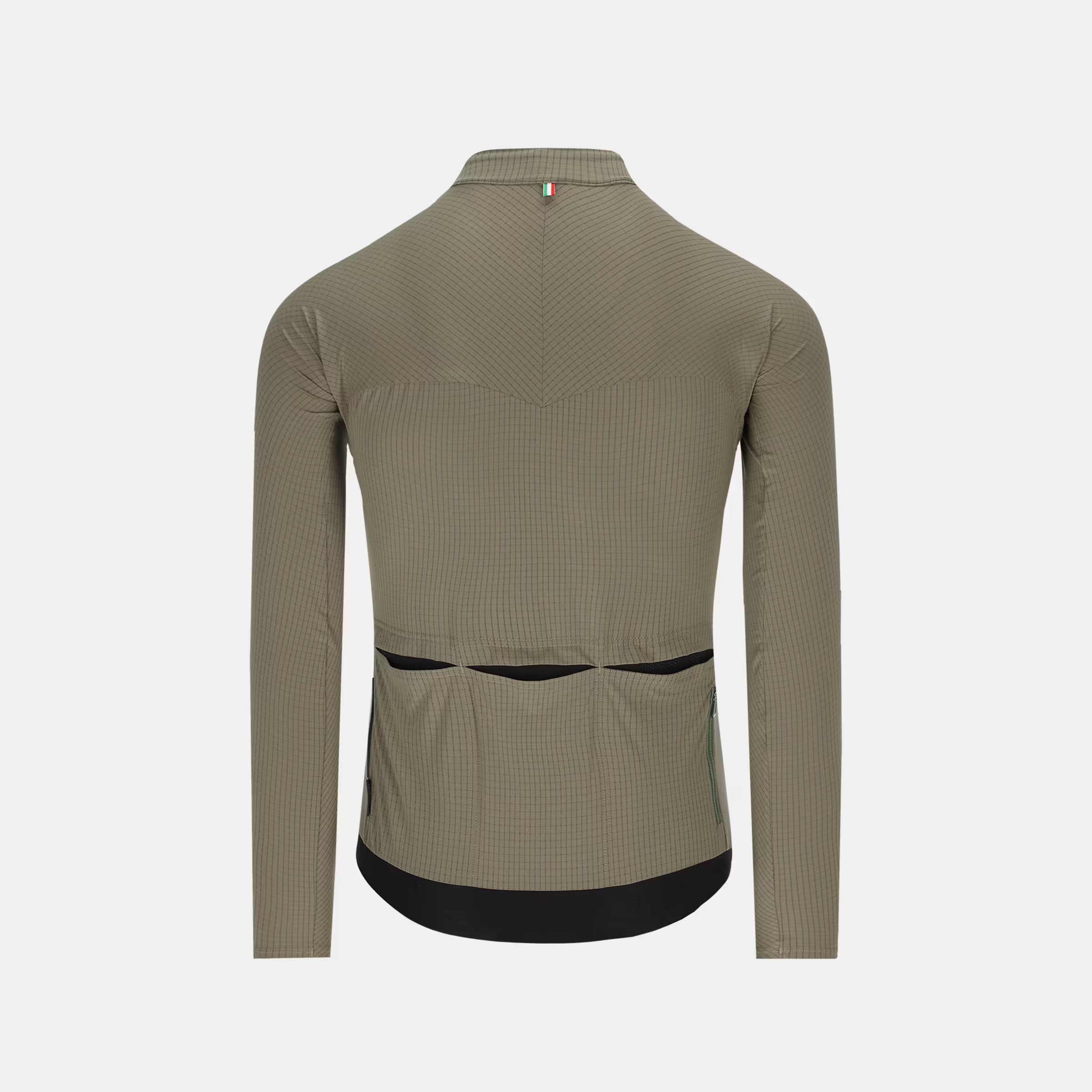 Q36.5 Dottore Pro Long Sleeve Jersey - Men's - Olive Green back view showing rear pockets and fitted design