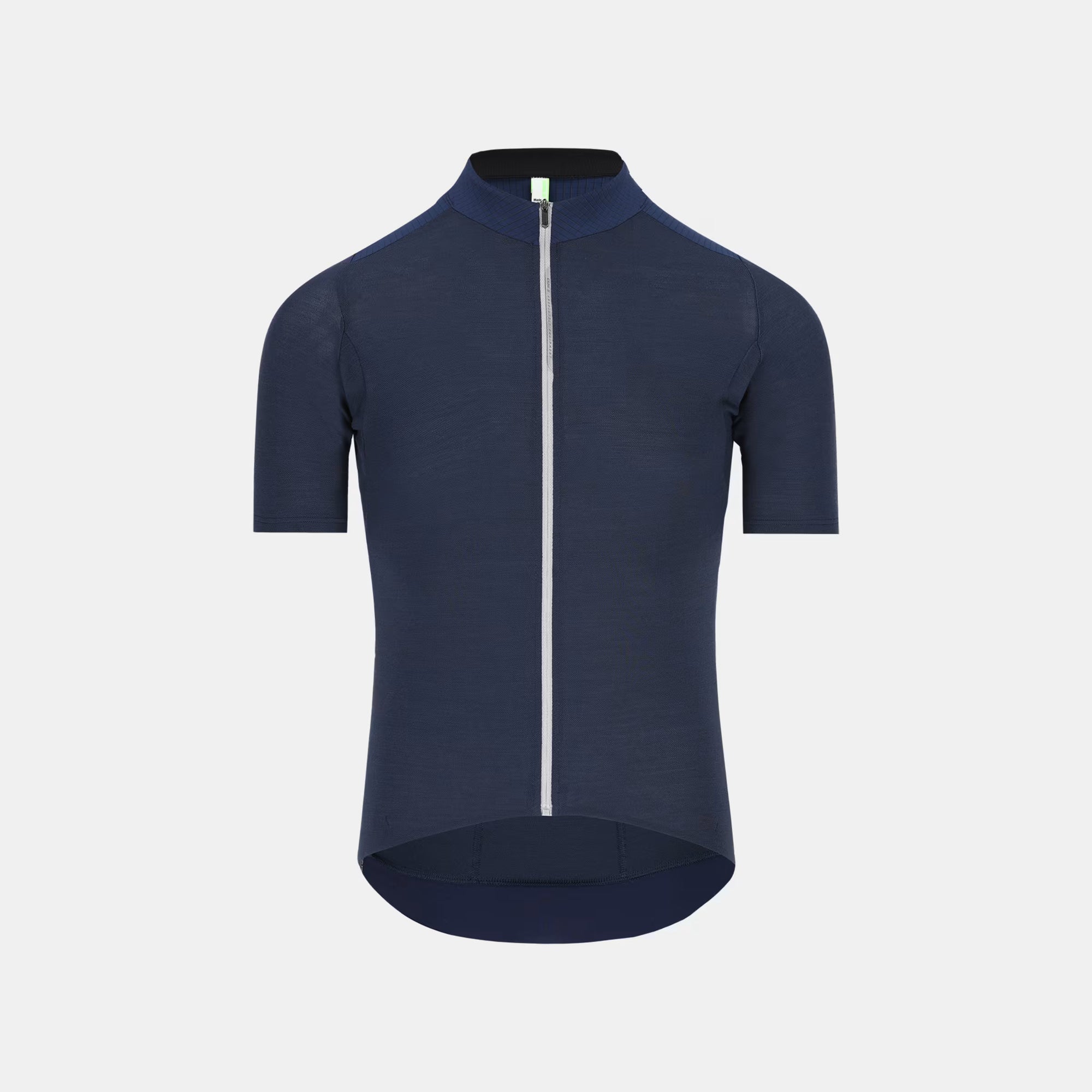 Q36.5 Adventure Jersey - Men's - Navy Blue with full front zipper and short sleeves for cycling performance and comfort