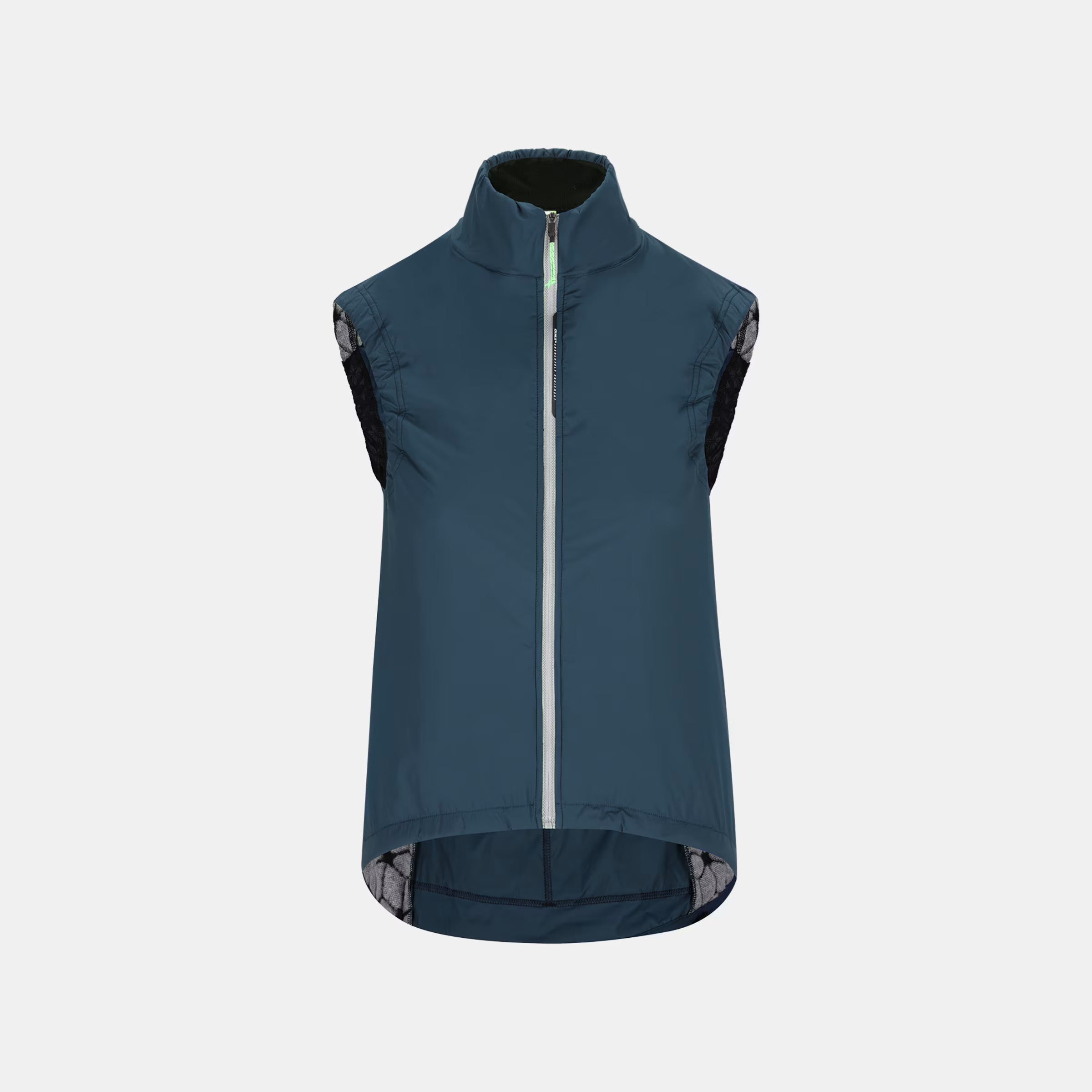 Q36.5 Adventure Vest - Women's - Australian Green sleeveless vest with front zipper and high collar shown on white background