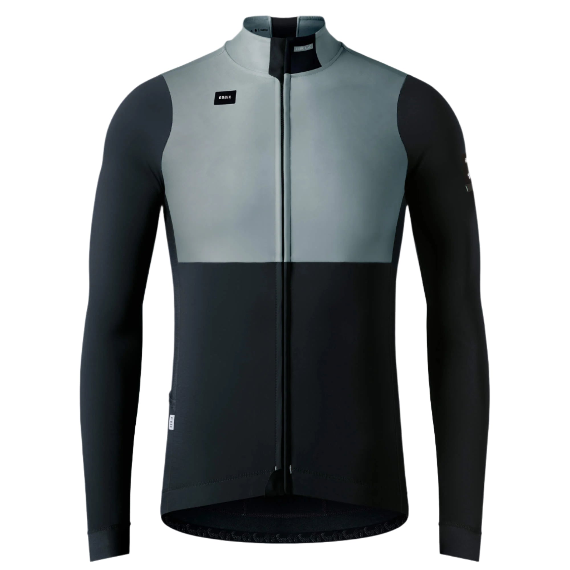 GOBIK Mist Blend 2.0 Jacket - Men's front view showing sleek design with contrasting upper panel and full zip closure