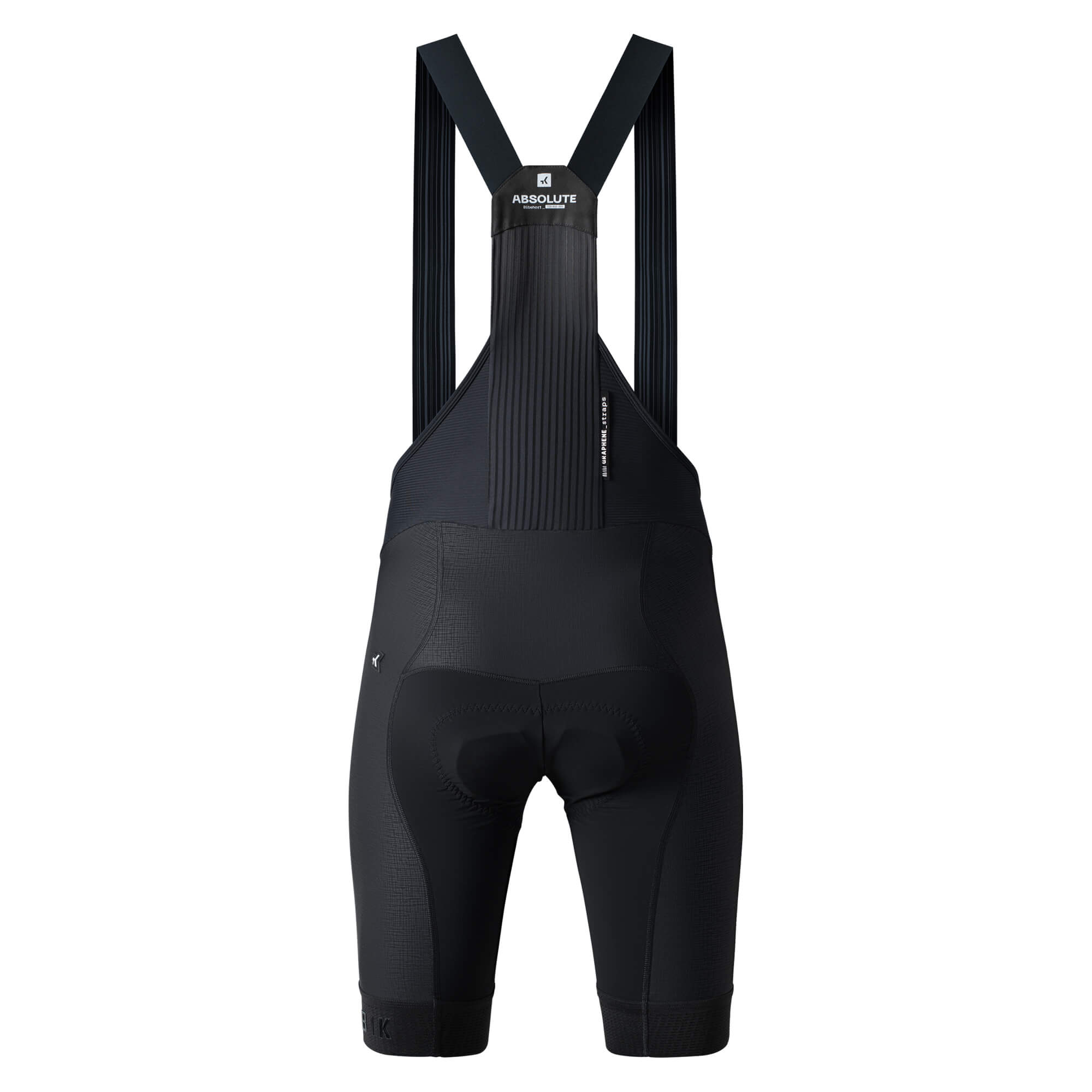 GOBIK Absolute 6.0 Bib Shorts - Men's shown from back with textured lycra and padded seat for cycling comfort