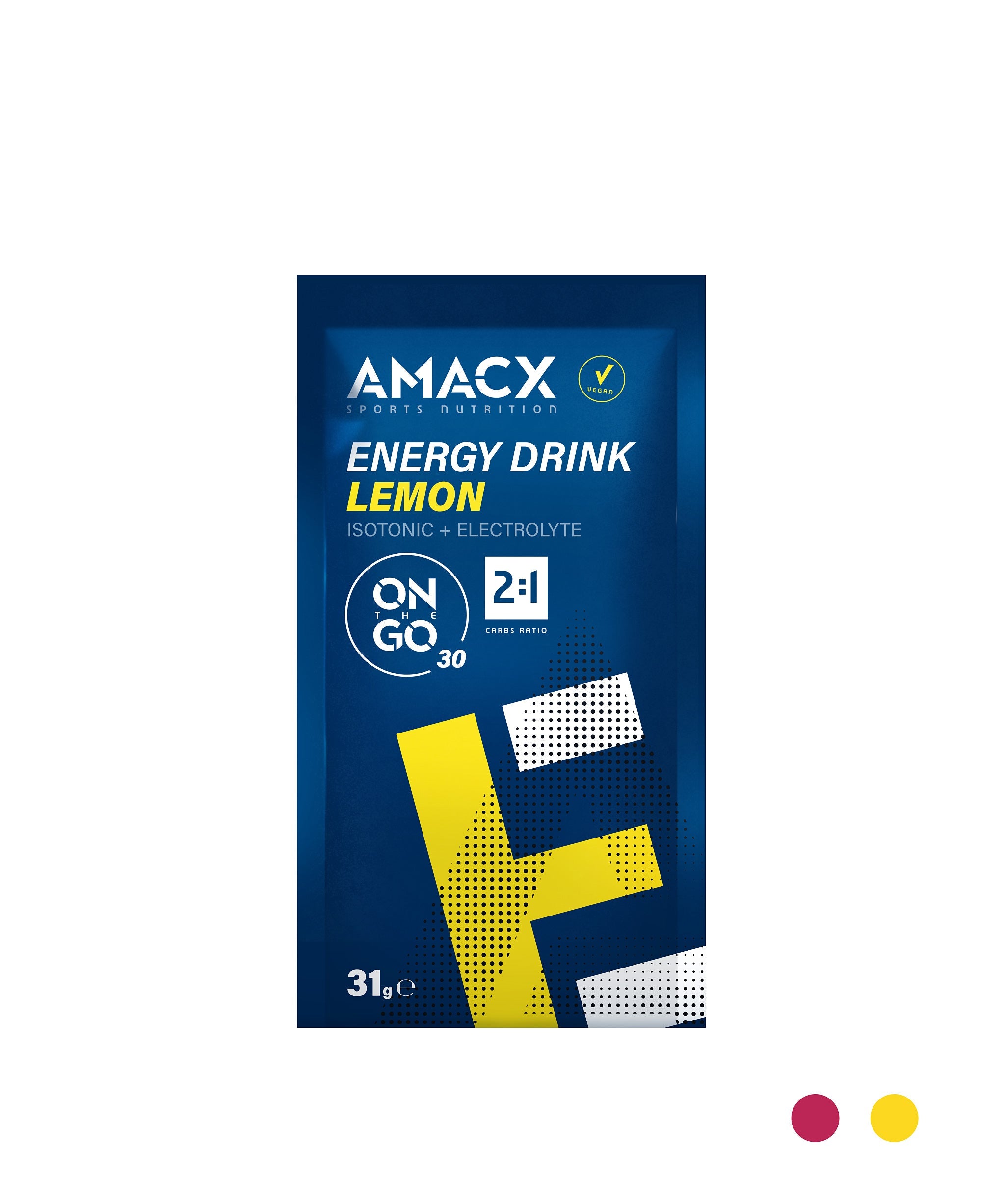 Energy Drink On The Go | 12 pack lemon flavor isotonic electrolyte powder pouch gallery position 8 portrait