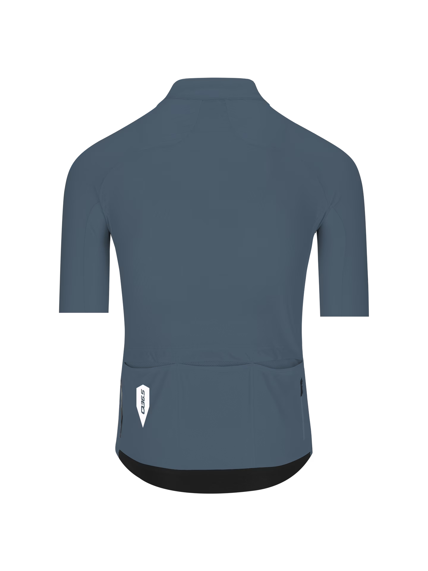 Q36.5 x ROADKIT Men's Gregarius Pro Jersey - China Blue back view with short sleeves and rear pockets.