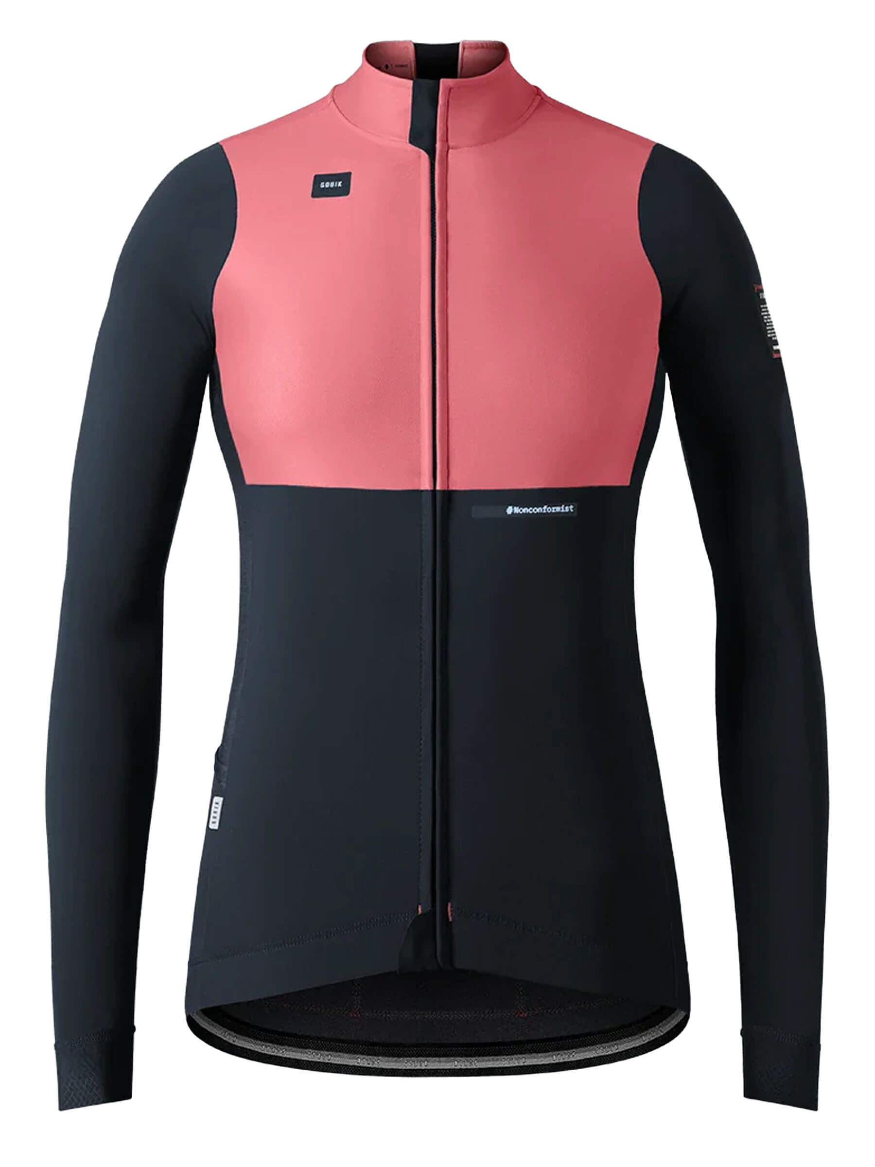 GOBIK Mist Blend 2.0 Jacket - Women's in pink and black with full zipper and streamlined cycling fit