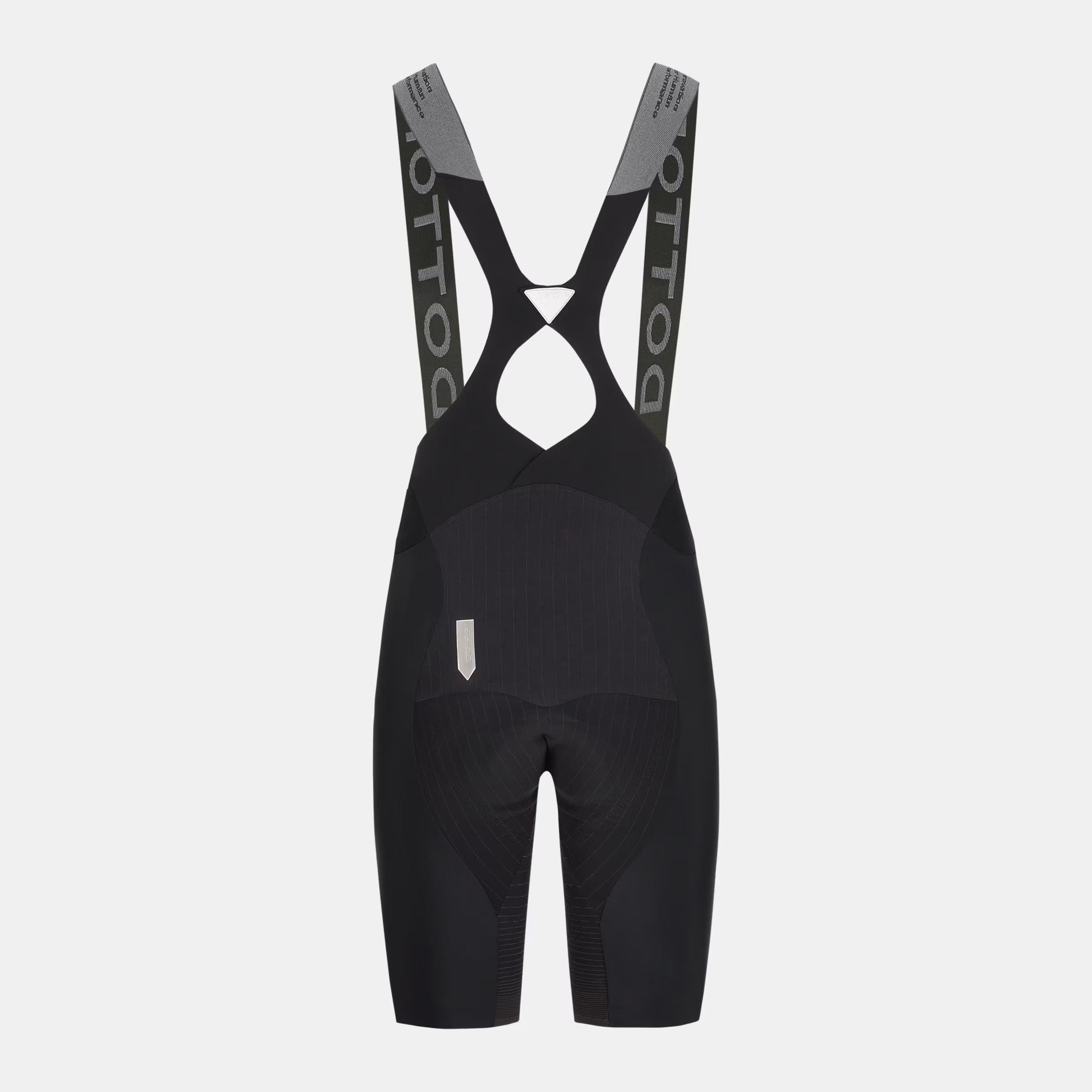 Q36.5 Dottore Pro Bib Shorts - Women's - Black back view showing crisscross straps and ergonomic cycling fit.