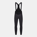 Q36.5 Dottore Hybrid Bib Tights - Men's - Black shown front view with mesh bib straps and ergonomic fit