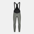 Q36.5 Dottore Hybrid Bib Tights - Men's - Olive Green front view with black mesh straps and padded seat panel for cycling comfort