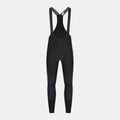 Q36.5 Adventure Winter Bib Tights - Men's - Black front view showing full-length design and supportive straps for cold weather cycling.