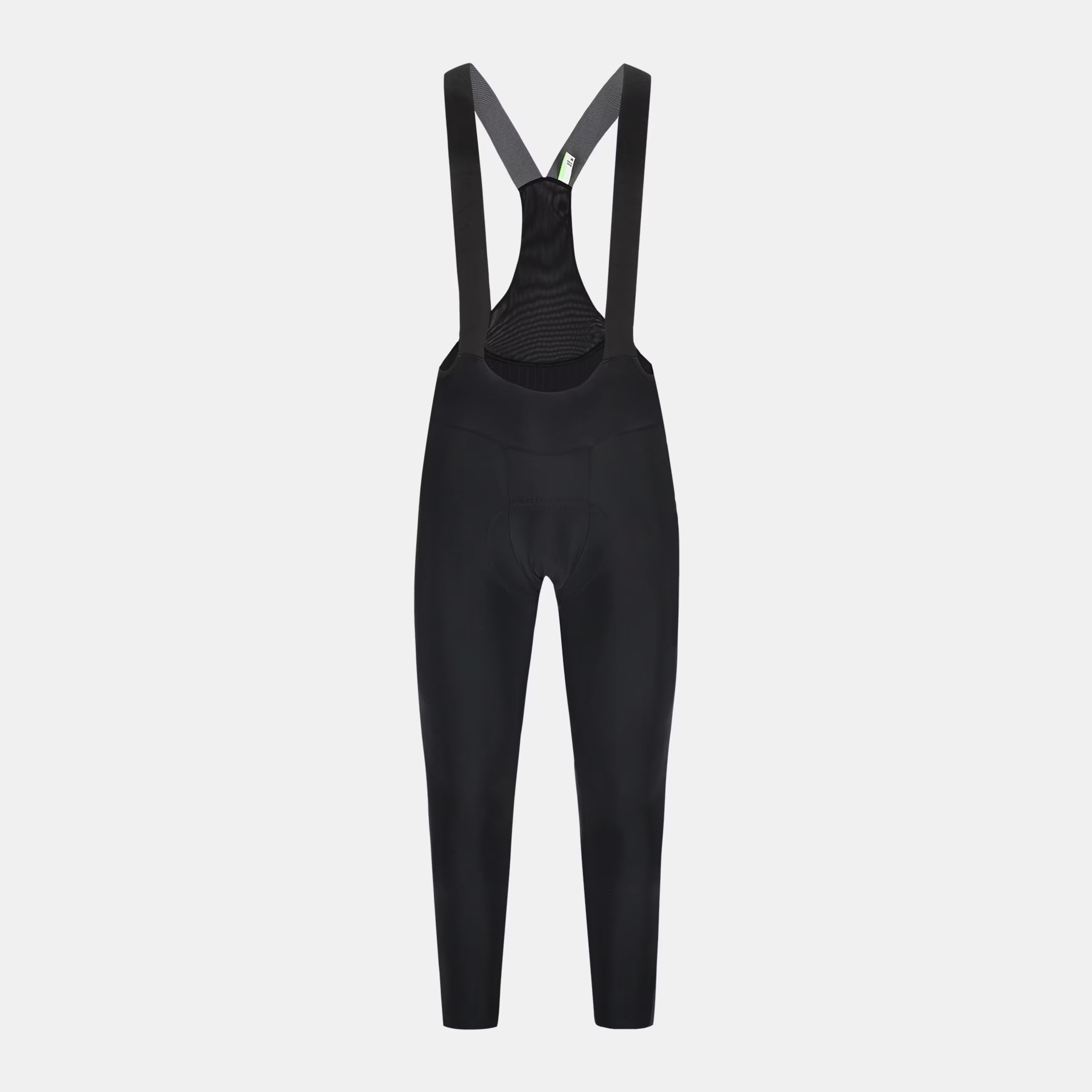 Q36.5 Gregarius Hybrid Light Bib Tights - Men's - Black front view showing lightweight fabric and stretch bib straps