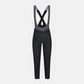 Q36.5 Gregarius Hybrid Light Bib Tights - Women's - Black with crossed straps and ergonomic fit shown from rear view