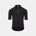 Q36.5 Dottore Pro Jersey - Men's - Black front view showing sleek aero fit and fast-drying fabric for cycling performance
