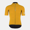 Q36.5 Dottore Pro Jersey - Men's - Curry Yellow front view with zip and short sleeves on plain background