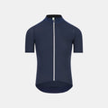 Q36.5 Adventure Jersey - Men's - Navy Blue with full front zipper and short sleeves for cycling performance and comfort