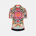 Q36.5 Gregarius Pro Pure Sicily Jersey - Women's - Pure Sicily with bold geometric and colorful pattern front view