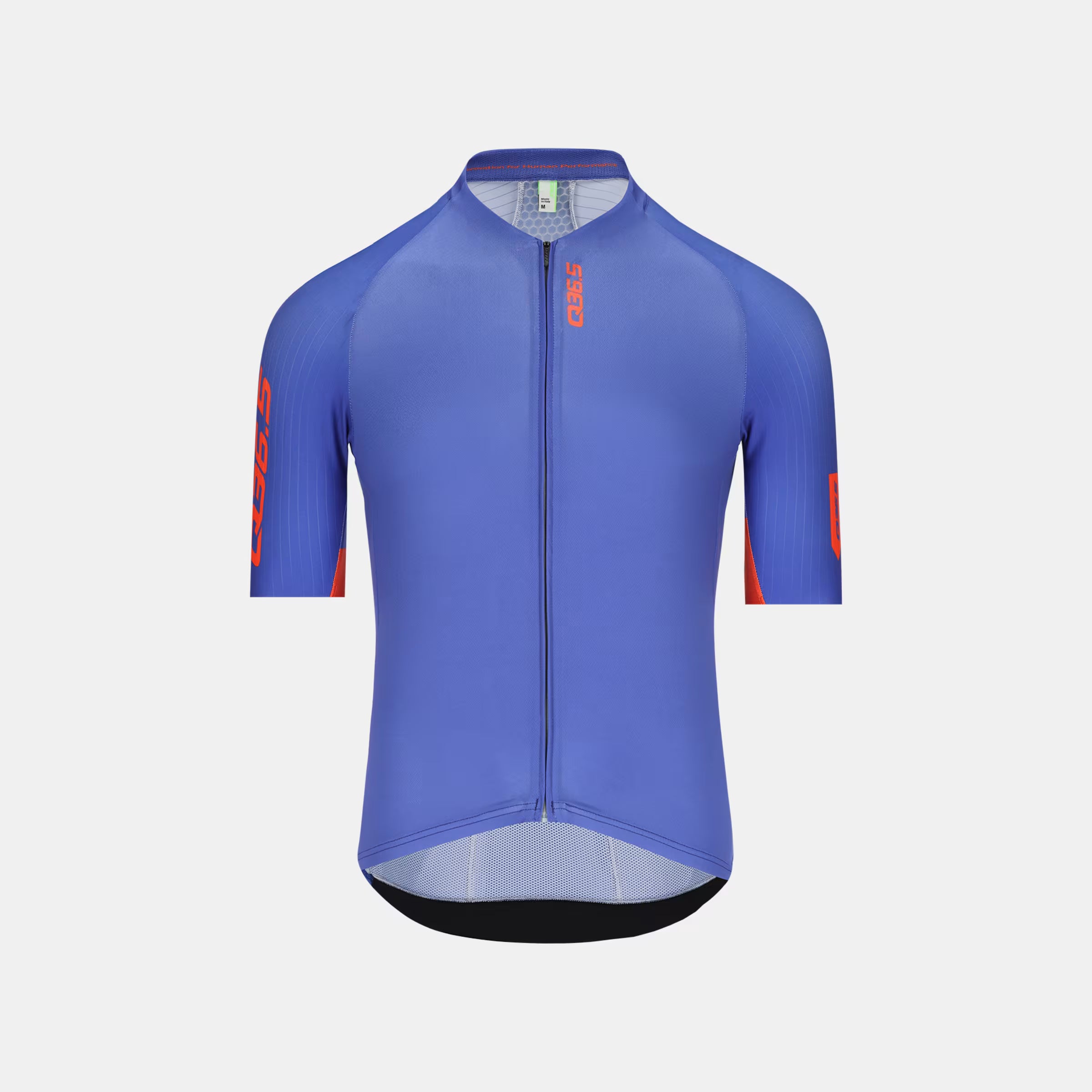 Q36.5 Gregarius Pro Signature Jersey - Men's - Persian Purple with full zip and short sleeves shown front view
