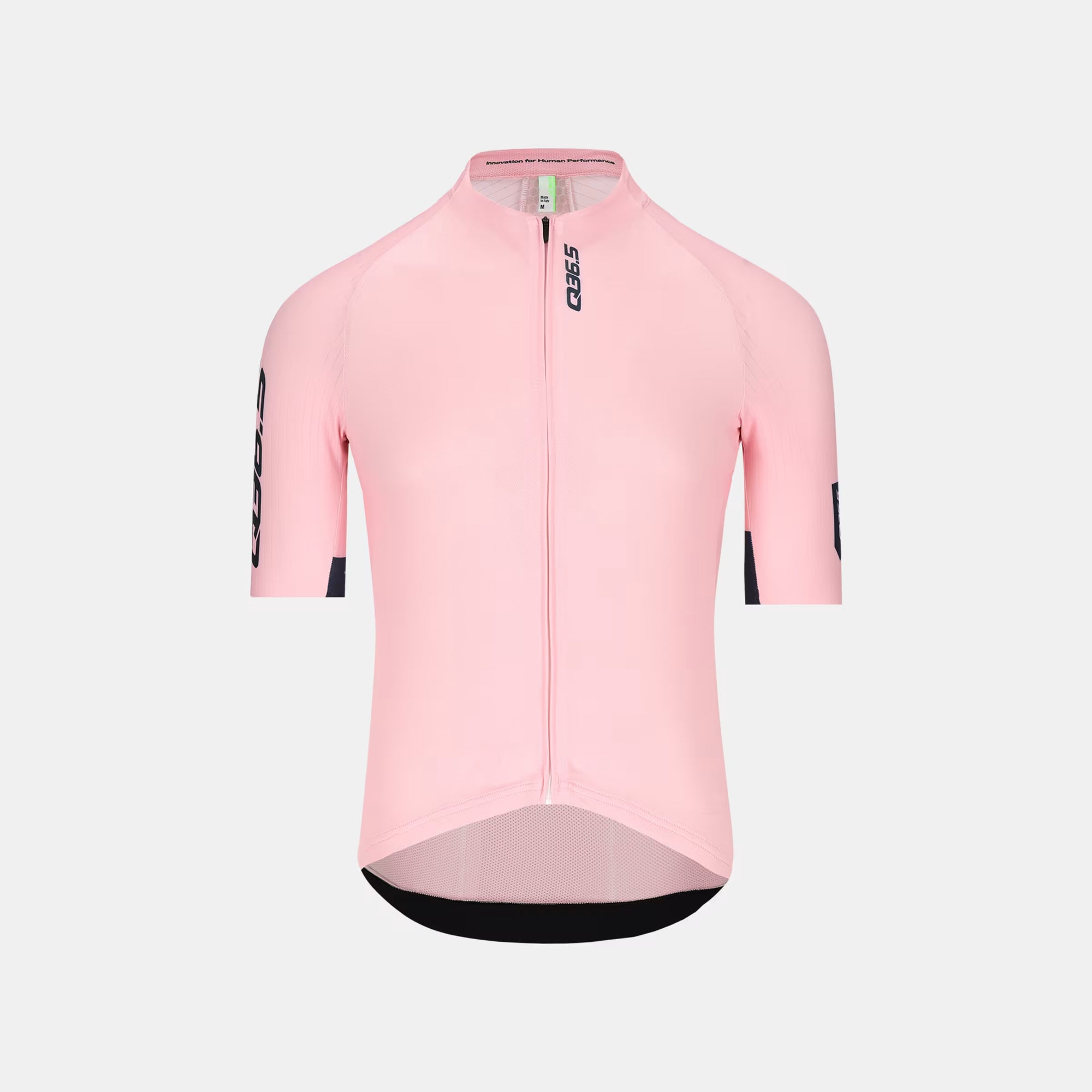 Q36.5 Gregarius Pro Signature Jersey - Men's - Gazzetta Pink with full front zipper and short sleeves against white background