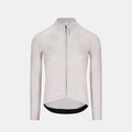 Q36.5 Gregarius Hybrid Light Aeroflow Long Sleeve Jersey - Men's - Ice Grey front view with streamlined fit and full zip closure