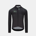 Q36.5 Gregarius Hybrid Light Retrofuture Long Sleeve Jersey - Men's - Black front view with full zip and subtle logo details