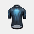 Q36.5 Gregarius Clima QLAB Jersey - Men's - Blue with gradient stripe design and full front zipper on white background