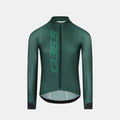 Q36.5 Gregarius Hybrid Signature Long Sleeve Jersey - Men's - Forest Green with full zip and fitted cycling cut against white background
