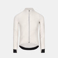 Q36.5 Gregarius Hybrid Dolomites Long Sleeve Jersey - Men's - Silver Grey with full zip and black cuff details front view