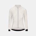 Q36.5 Gregarius Hybrid Dolomites Long Sleeve Jersey - Women's - Sand Grey with sleek full front zipper and subtle pattern design