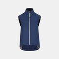 Q36.5 Adventure Vest - Women's - Navy Blue front view with high collar and full zipper against plain background