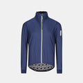 Q36.5 Adventure Winter Jacket - Men's - Navy Blue with full front zipper and long sleeves for cold weather cycling
