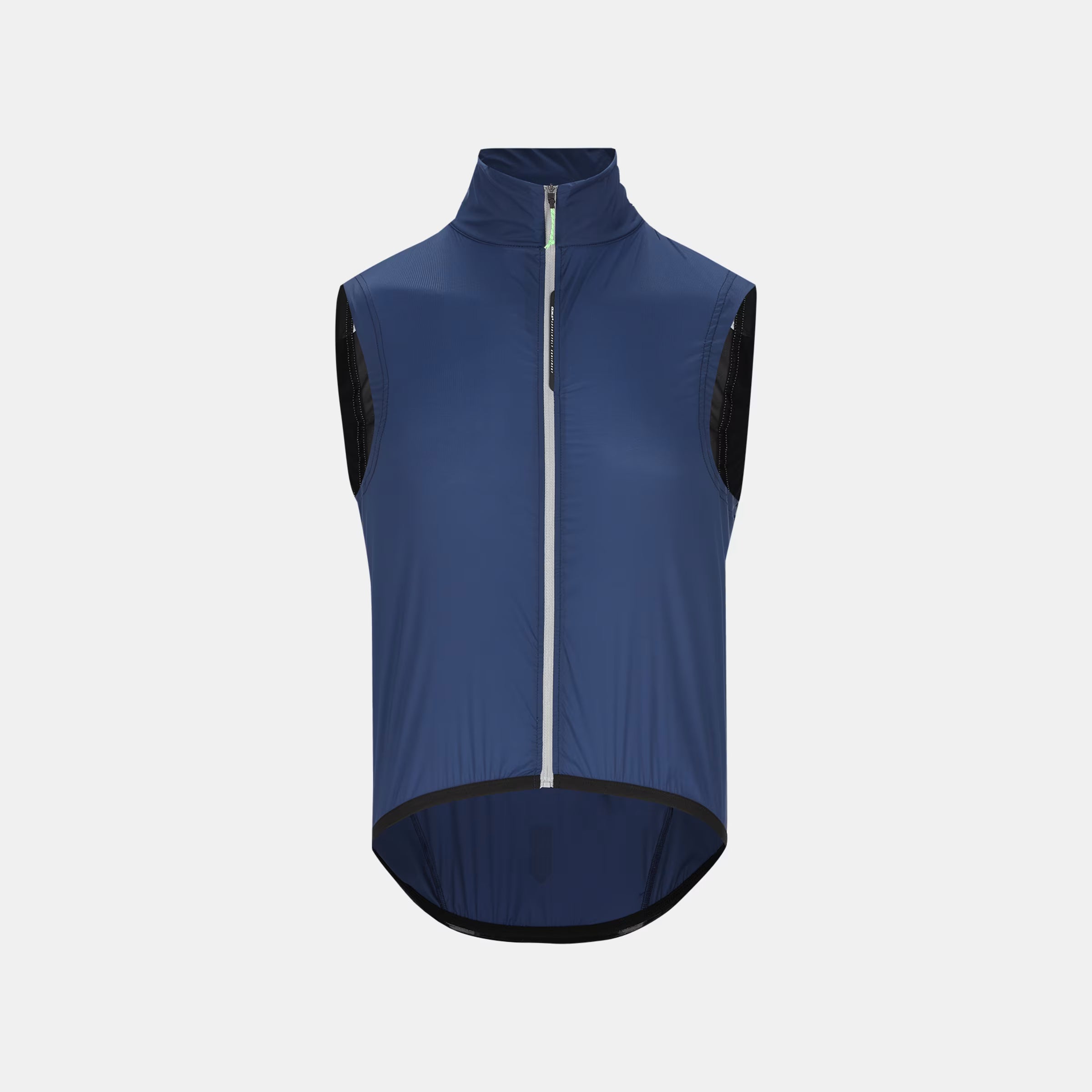 Q36.5 Air Vest- Unisex - Navy Blue with full front zipper and lightweight sleeveless design for cycling performance