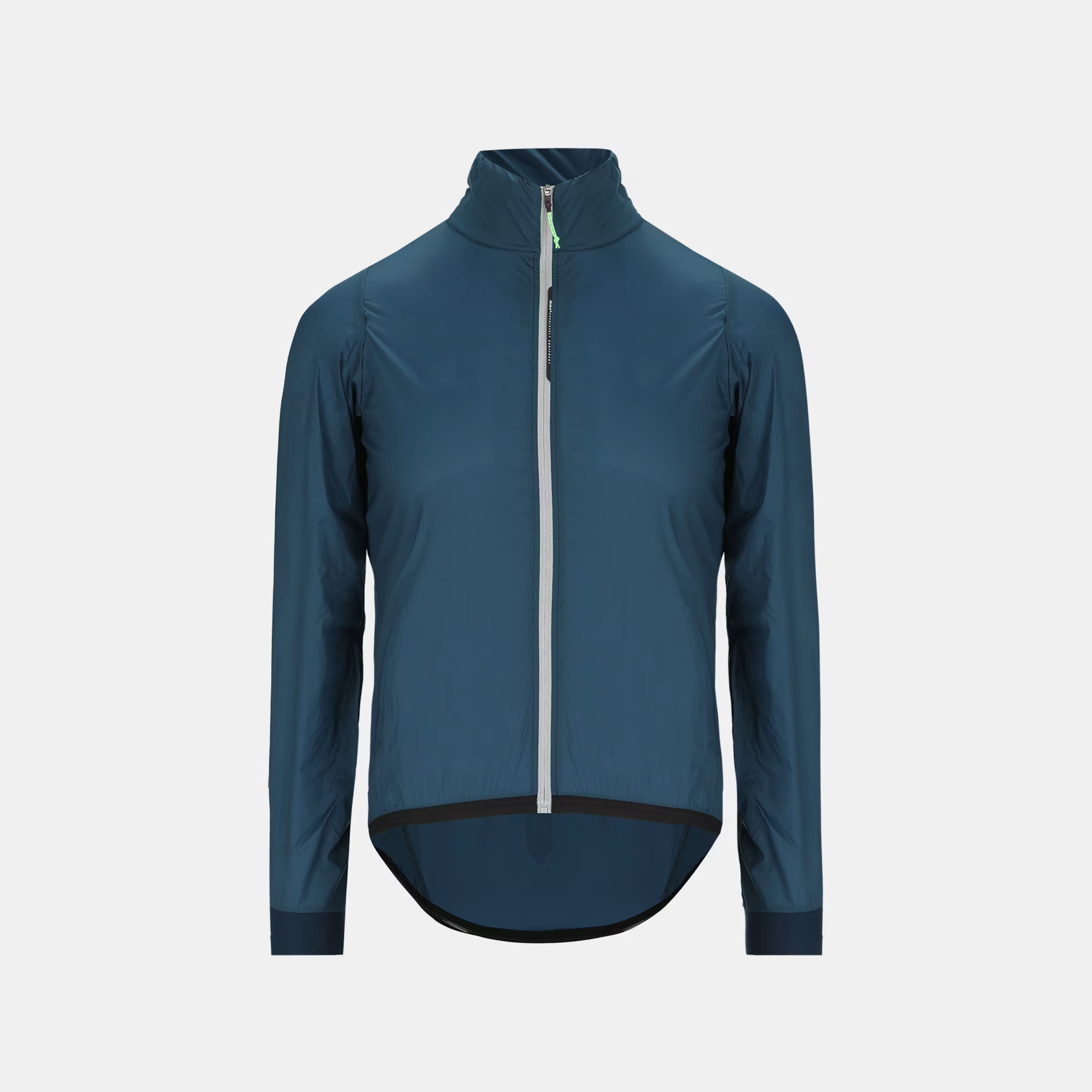 Q36.5 Air Jacket - Unisex - Australian Green in blue with front zipper and high collar for lightweight cycling protection