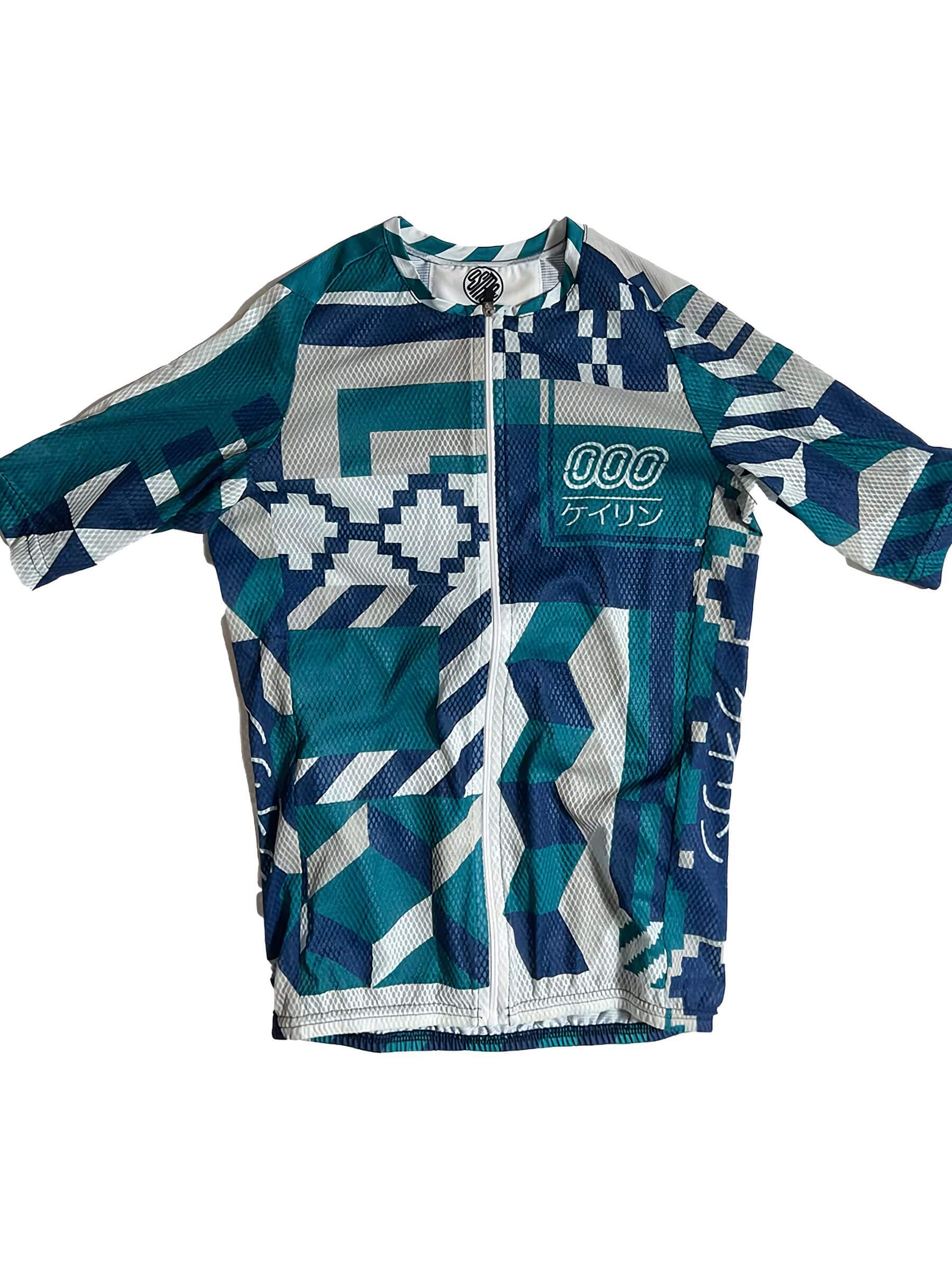 Ostroy Keirin Mesh Blue Green Jersey - Women's