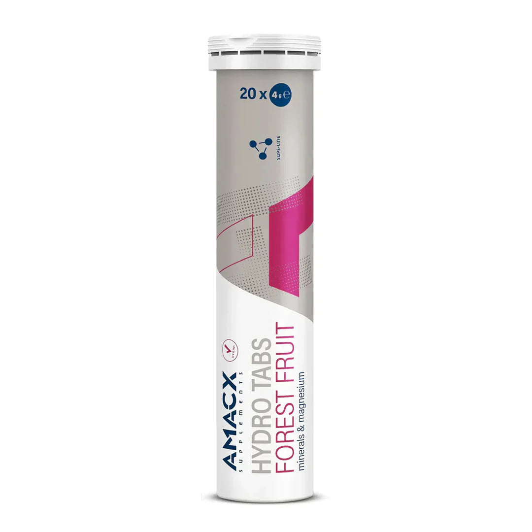 Amacx Hydro Tabs Forest Fruit tube with 20 effervescent tablets for minerals and magnesium supplementation