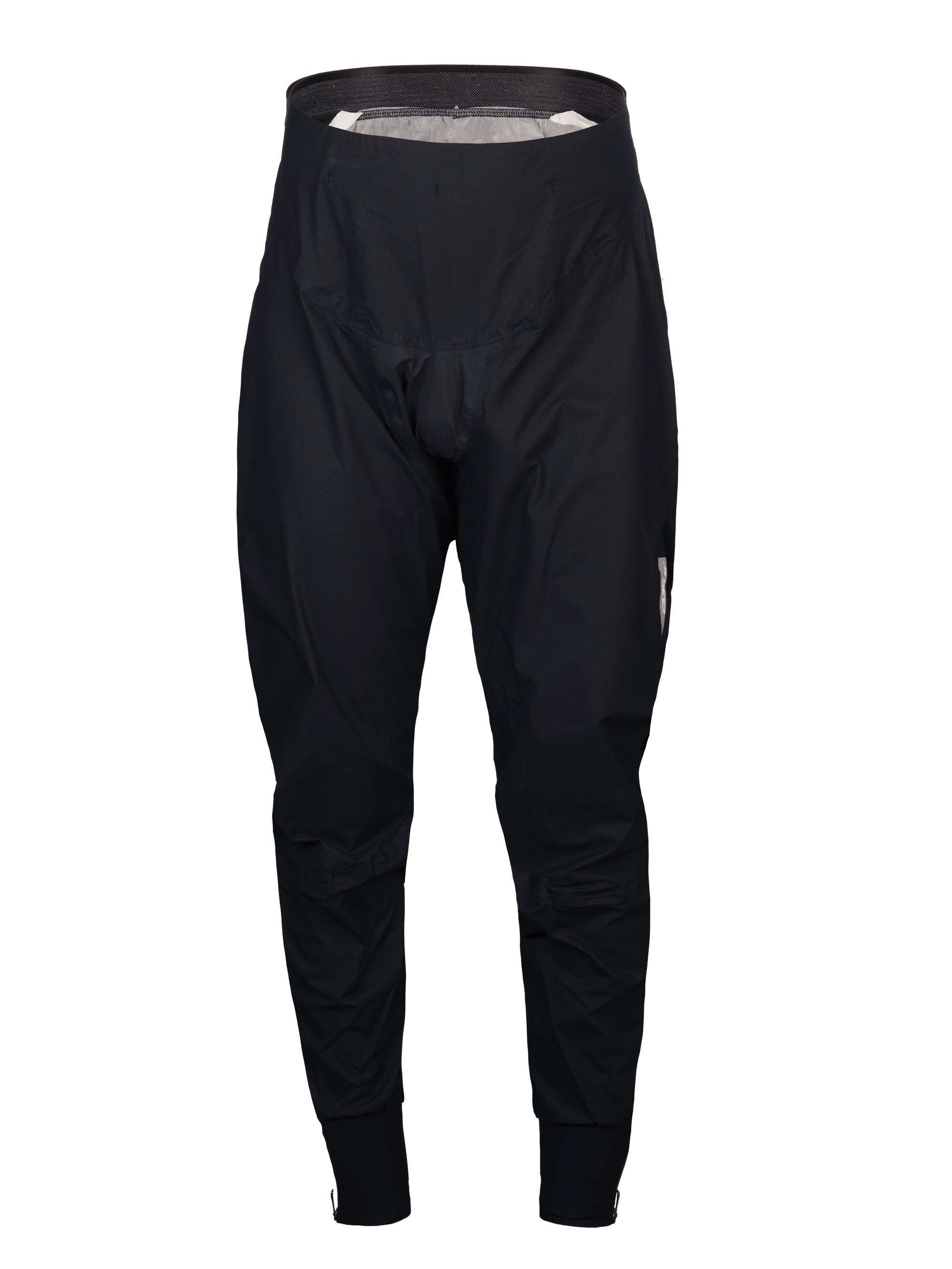 Front view of Q36.5 Rain Overpants showing waterproof material and elastic waistband.