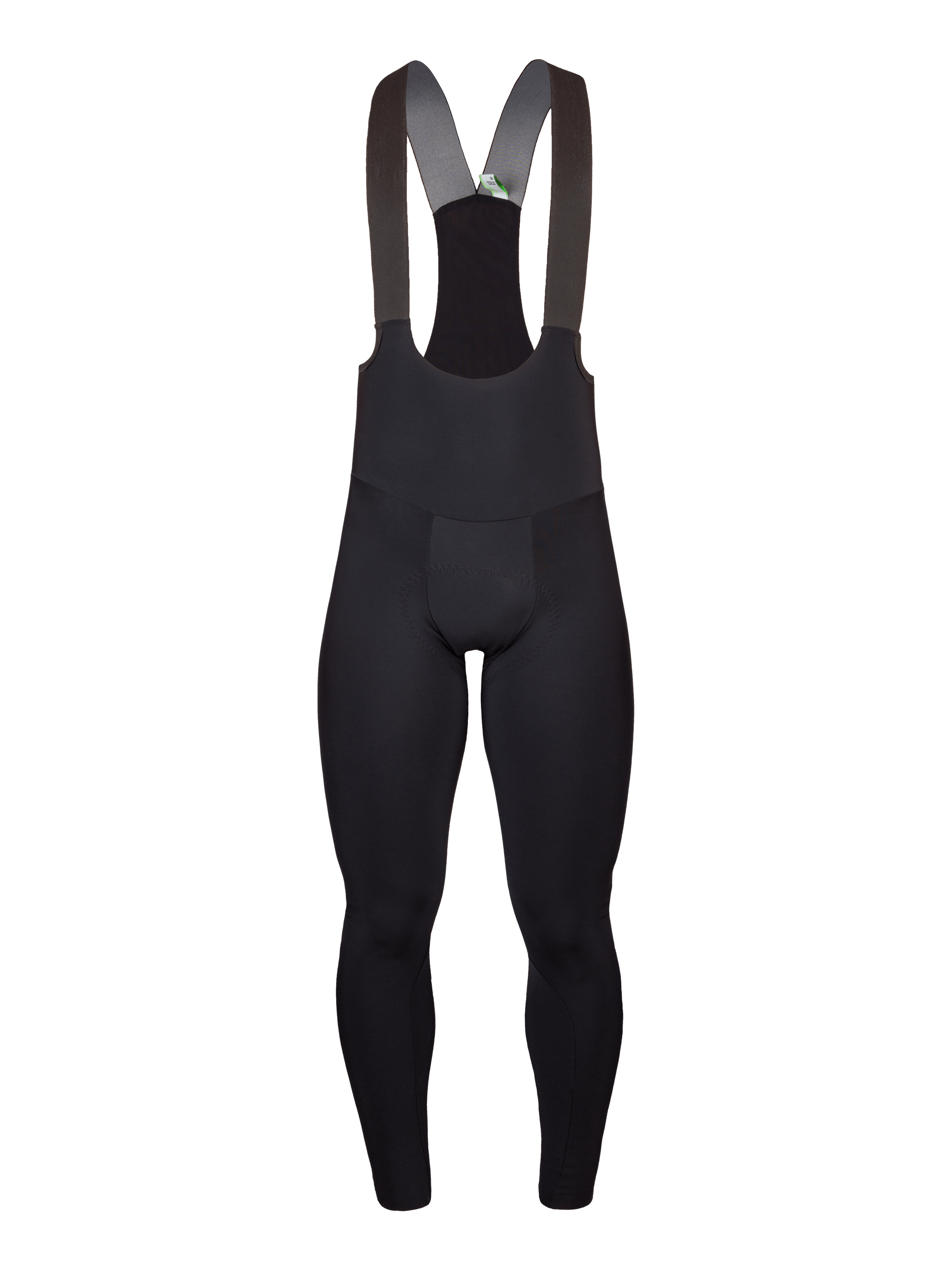 Front view of Q36.5 Winter Bib Tights with pre-shaped fit and three-dimensional construction