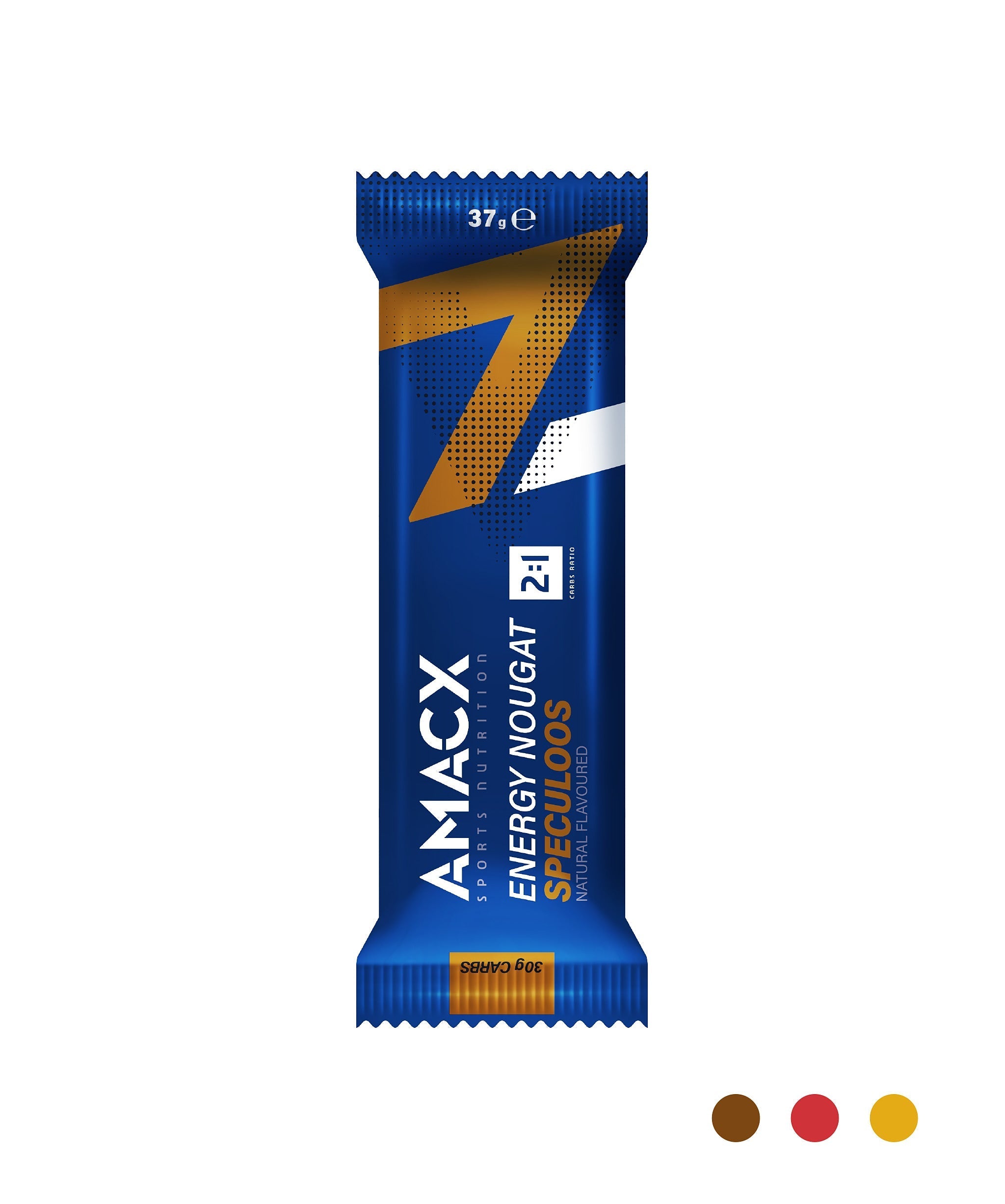 Energy Nougat Speculoos | 12-pack blue wrapper with gold and white accents, portrait orientation, gallery position 1