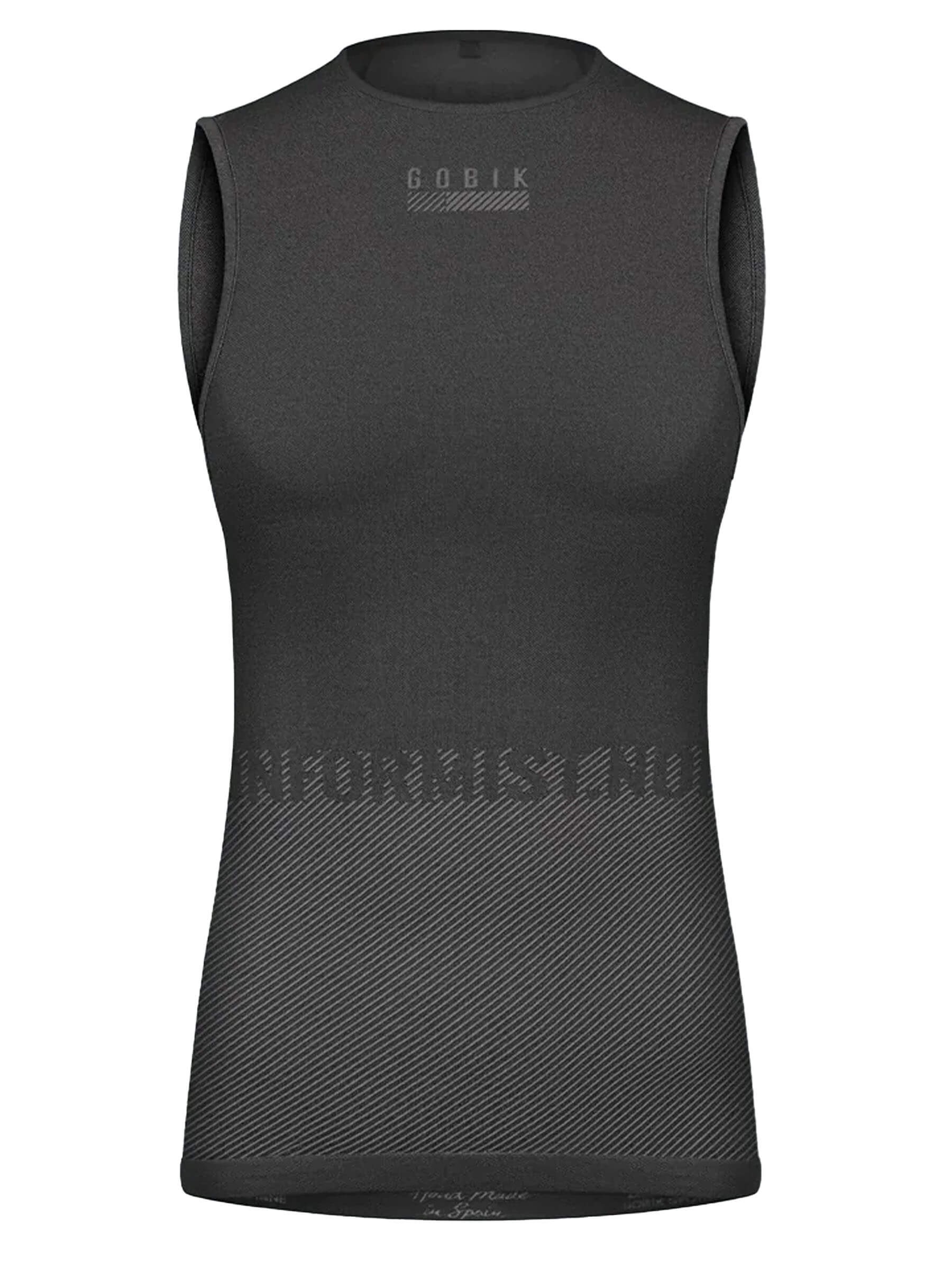 GOBIK Limber Skin Sleeveless Base Layer for women, seamless, with polypropylene fabric for thermal regulation.