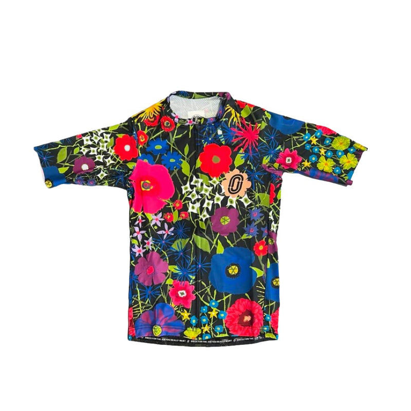 Ostroy Fiori Notturni Mesh Short Sleeve Jersey - Women&