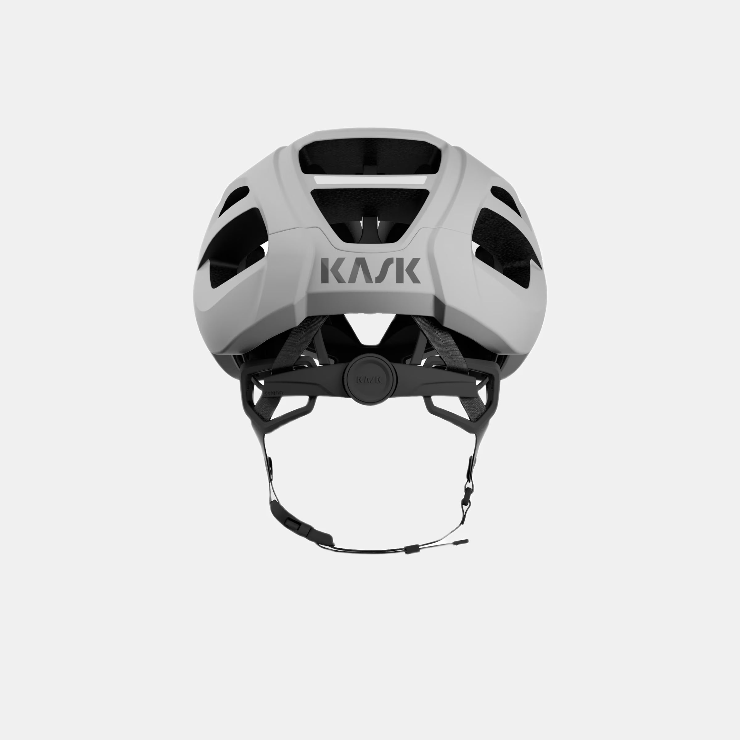 Kask Protone Icon Helmet - White Matt front view showing aerodynamic design and adjustable rear dial fit system