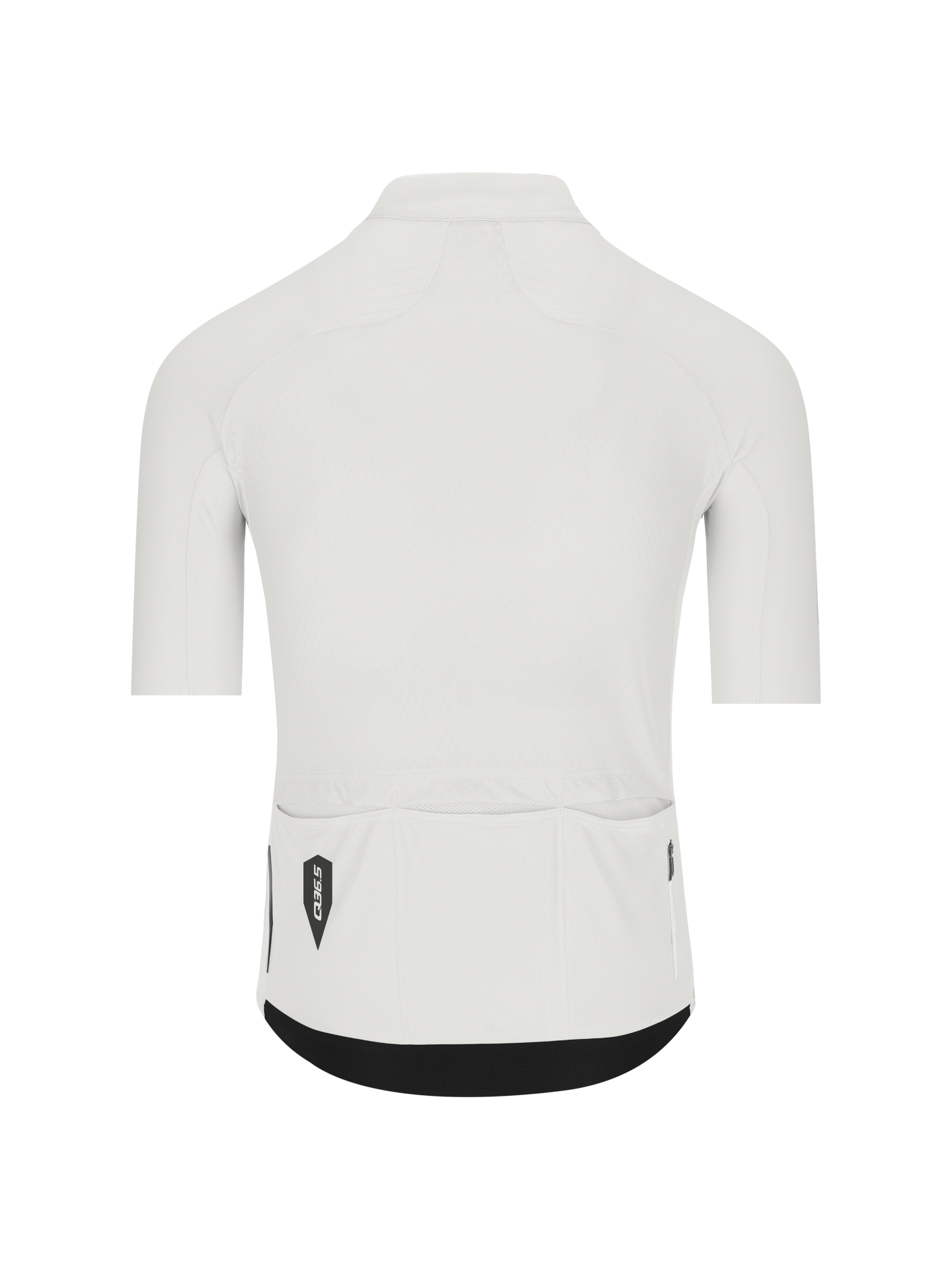 Back view of Q36.5 Gregrarius Pro Jersey - Men's - Cloud Dancer showing short sleeves and rear pockets.