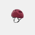 Kask Wasabi Helmet - Burgundy Matt shown angled with adjustable vent and secure black straps against white background