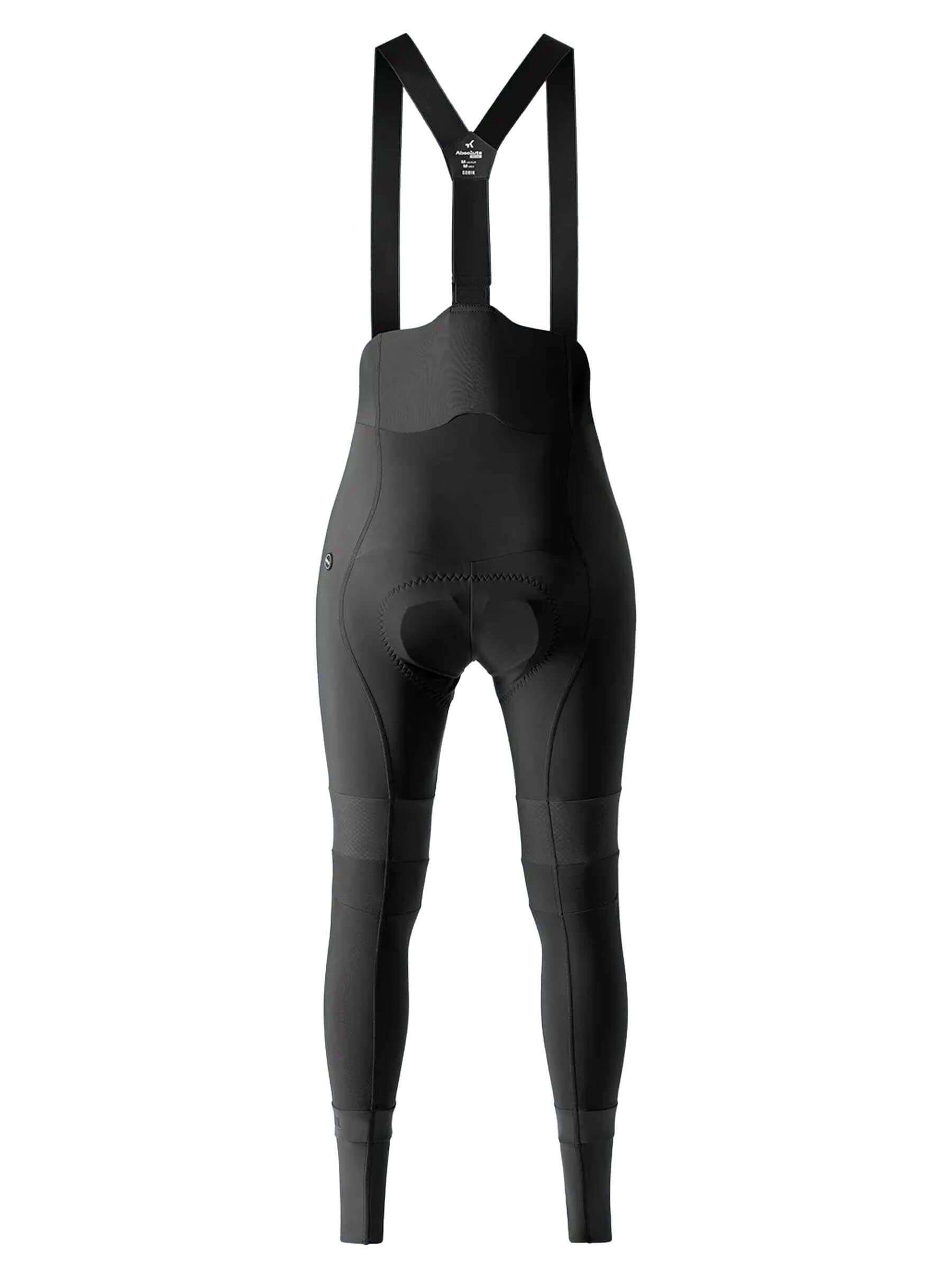GOBIK Absolute 6.0 K9 Bib Tights - Women's rear view showing padded seat and adjustable suspenders in black cycling tights